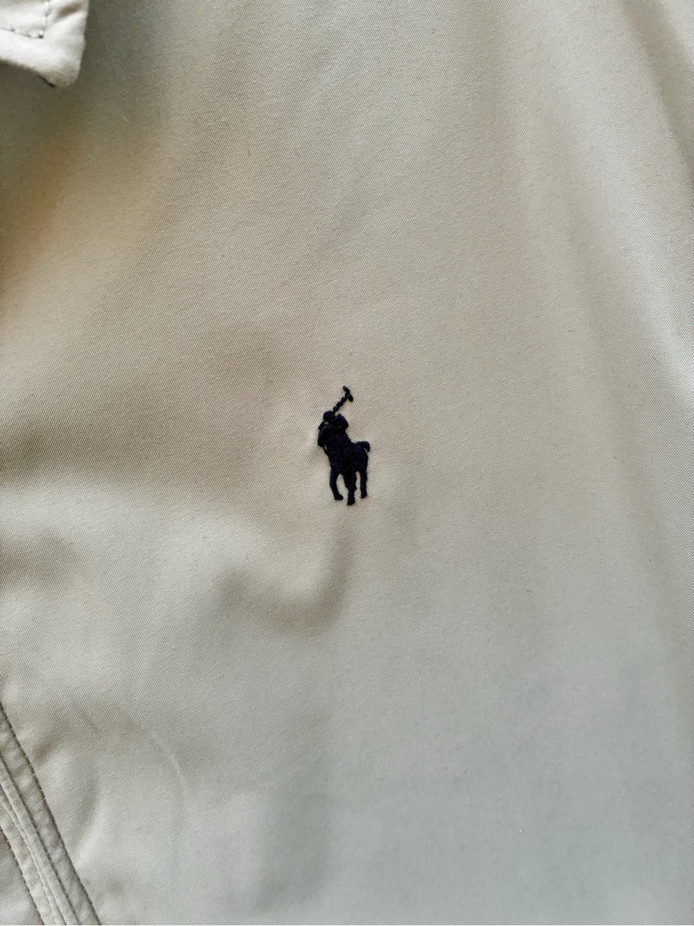Polo by Ralph Lauren L Light Tan Zip-Front Harrington Jacket - Picture 5 of 11